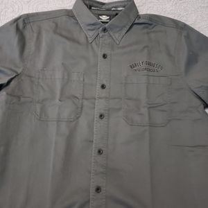 Mens harley-davidson button down shirt new